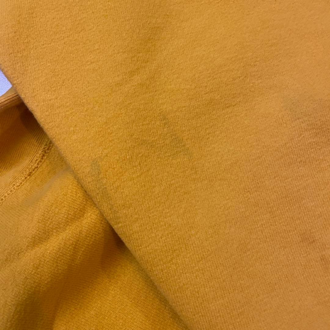 ま*こ様 黒染み込み マスタードイエロー チャンピオン リバースウィーブ