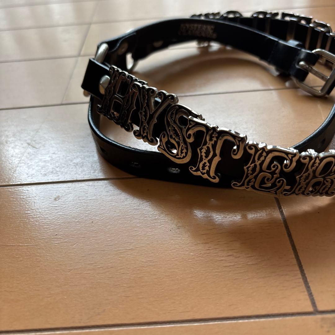 HYSTERIC GLAMOUR ブラックレザーベルト