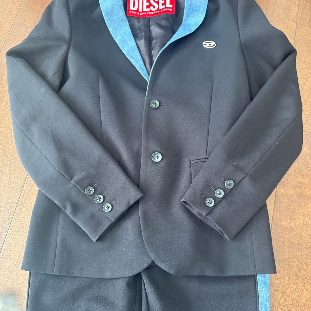 DIESEL ディーゼル　キッズ　スーツ 黒/デニム　卒業式　12y ジャケット