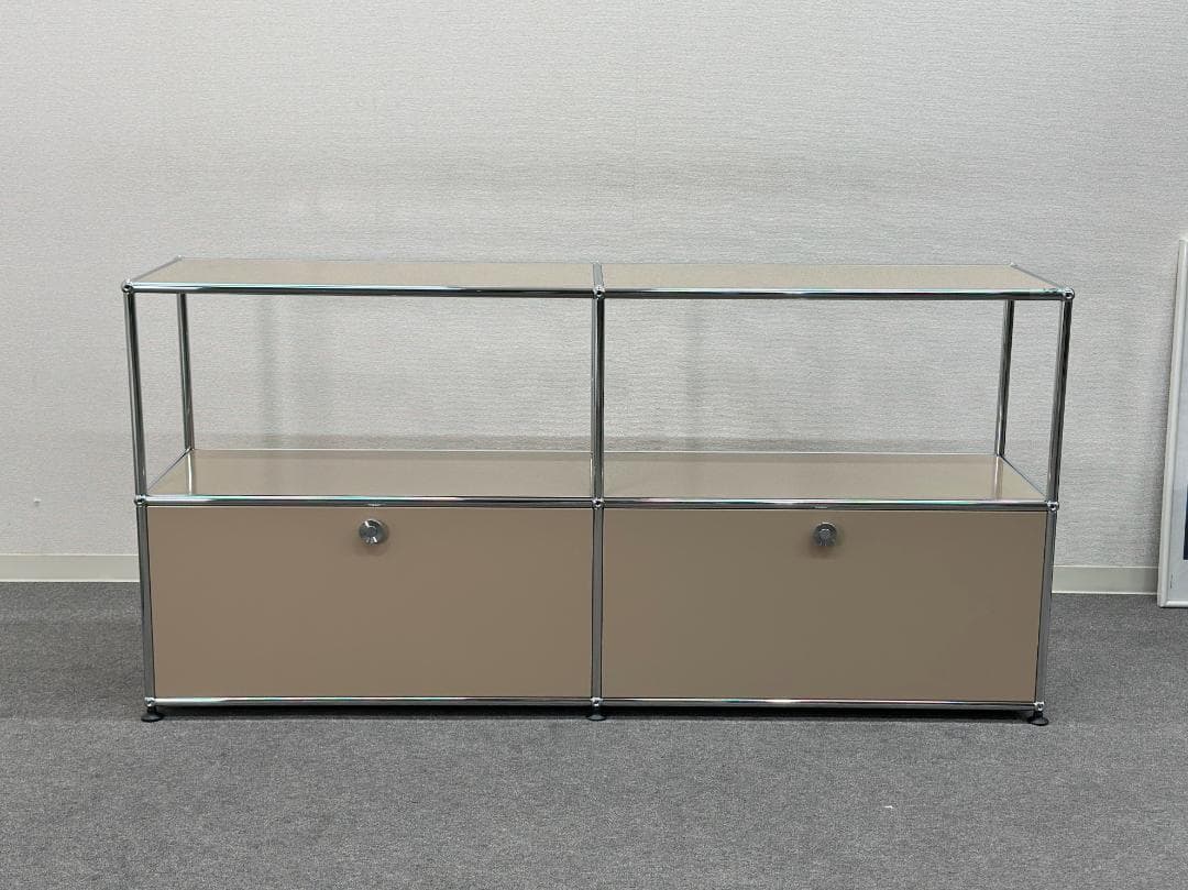 人気カラー！ほぼ未使用品■USMハラー■キャビネットシェルフ　2列2段　ベージュ