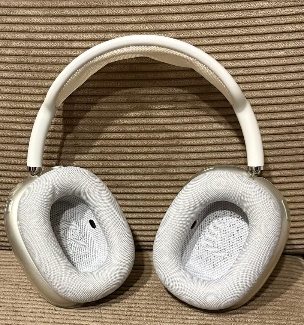 AirPods Max シルバー 本体　レッド　ケース　カバー付き