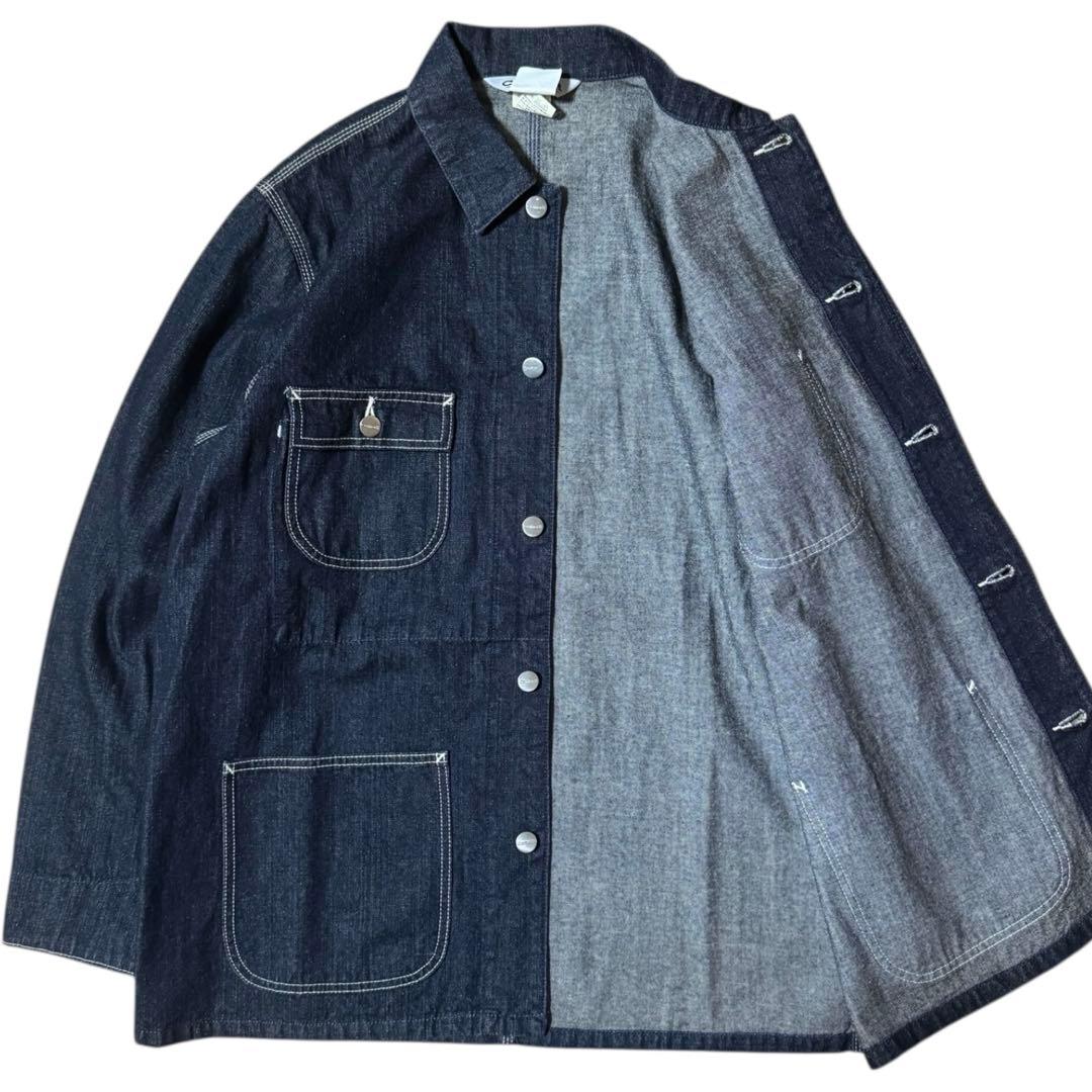 美品 濃紺 Carhartt デニムカバーオール Lサイズ