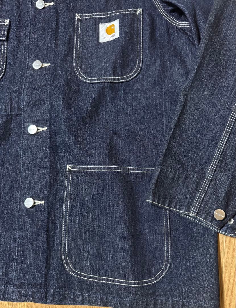 美品 濃紺 Carhartt デニムカバーオール Lサイズ