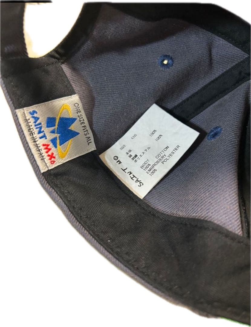 SAINT MICHAEL 6PANEL CAP LACERATING ネイビー