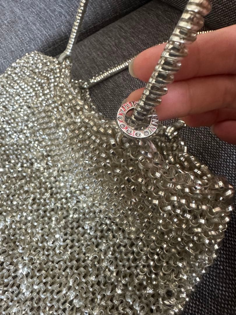 ANTEPRIMA ワイヤーバッグ　シルバー系　スクエア