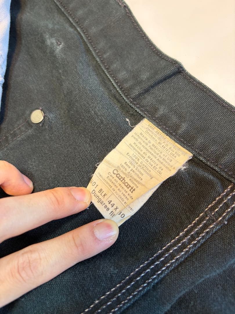 [W54cm] Carhartt - b01 ダブルニー BLK ビックサイズ￼