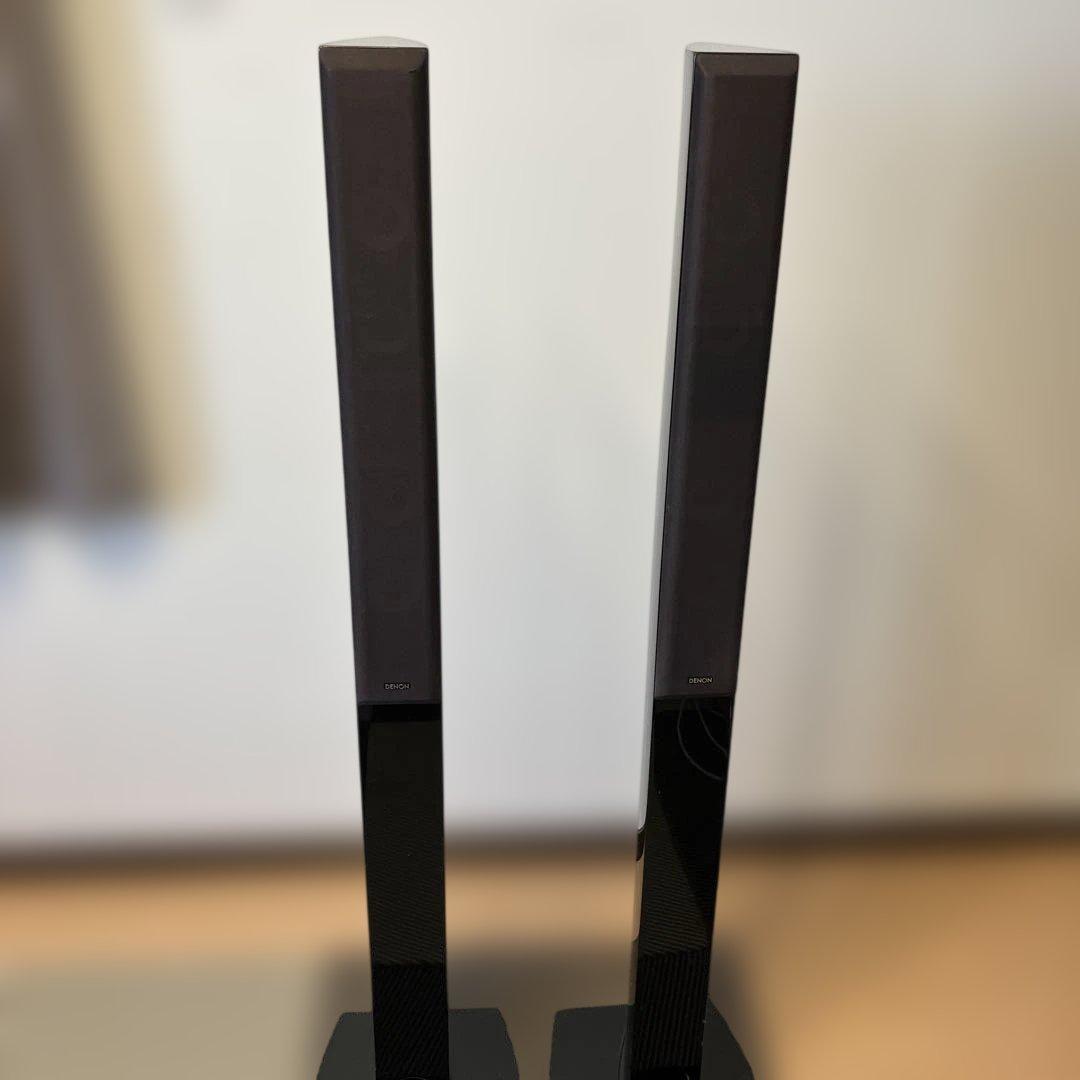 音出し確認済み‼️割と美品‼️DENONトールボーイ・ピアノブラック スピーカーペア