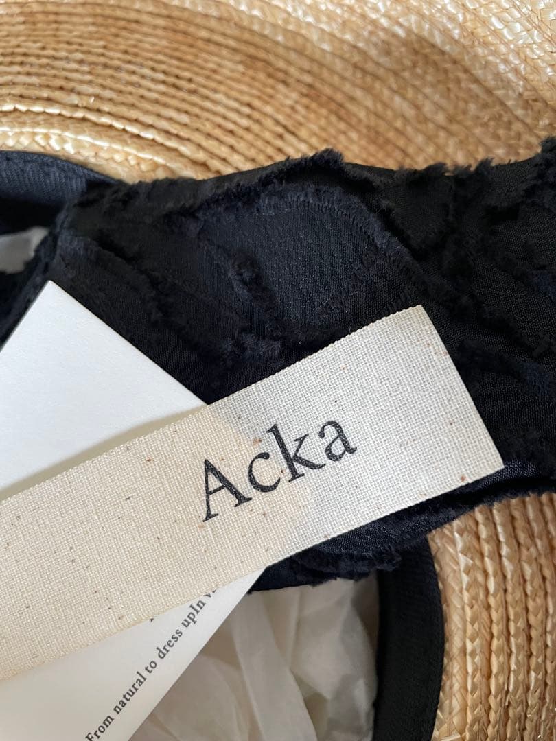 【新品未使用】CA4LA x Acka scarf strow hat