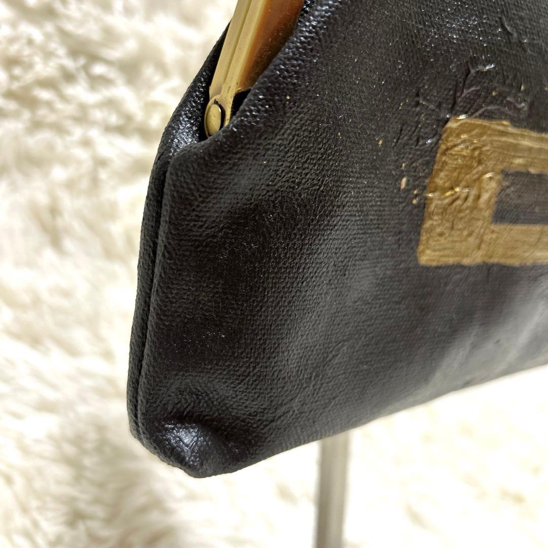 【fucica フシカ】がま口　GAMA KUROBENI 黒