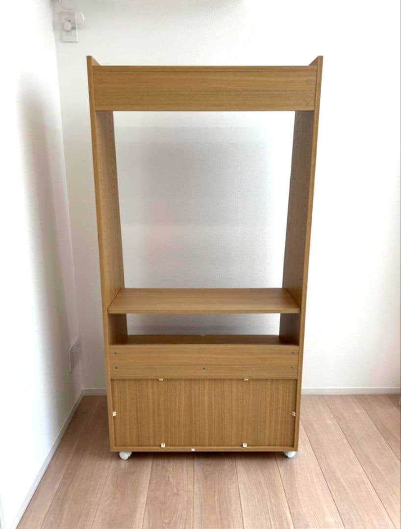 木製ハンガーラック 引き出し付き