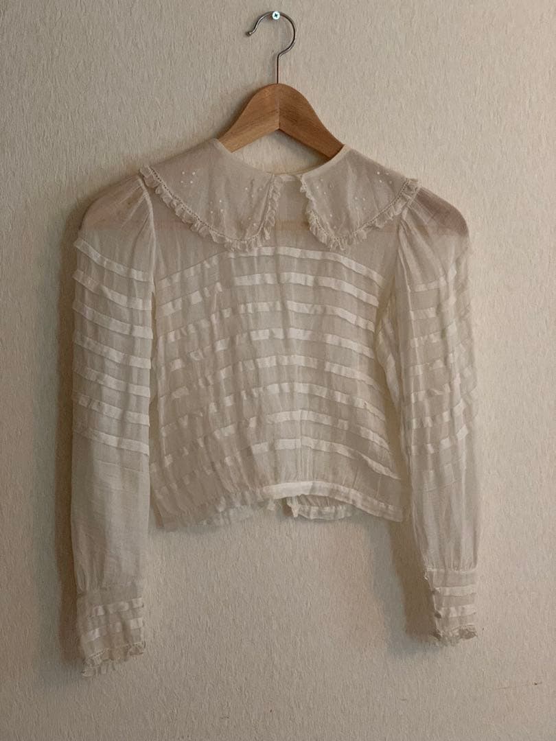 19世紀 france antique フランスアンティーク ブラウス レース