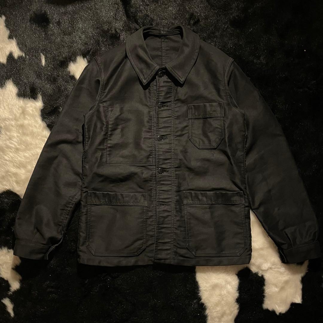 60s LE VETEMENT DE FORCE ブラックモールスキンジャケット
