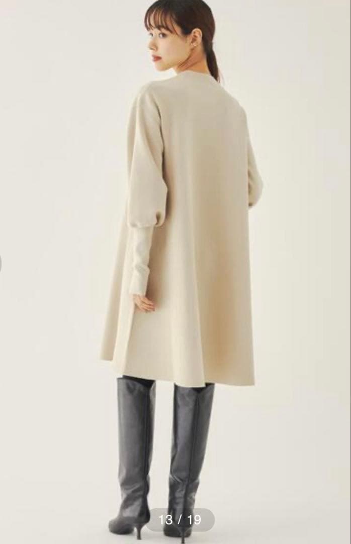 ◎新品タグ付◎エメルリファインズ◎クルーネック ミニ フレア ワンピース