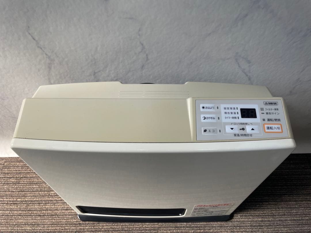 888 リンナイ 都市ガス用 ガスファンヒーター ガスコード付き 暖房器具