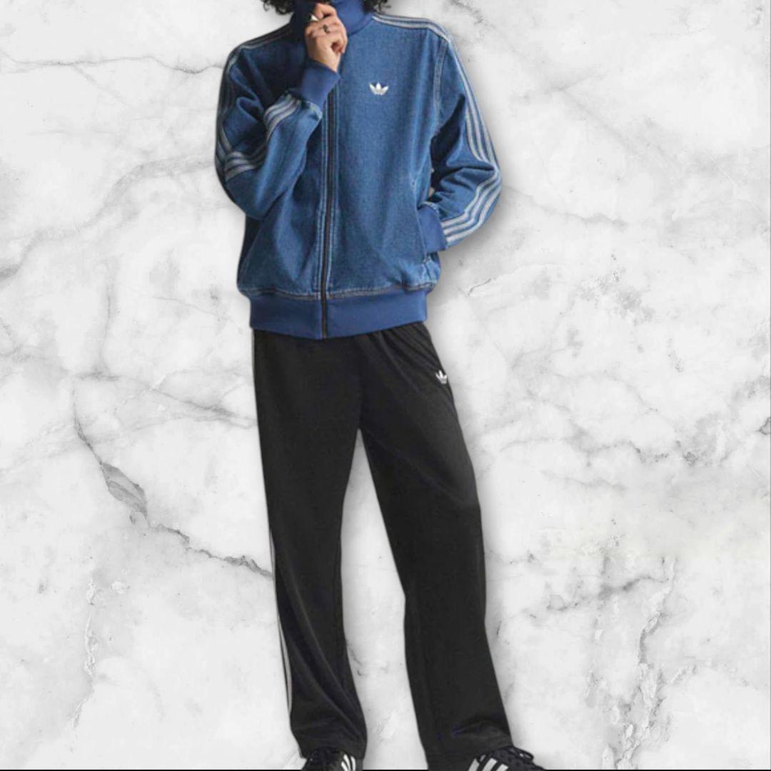 L アディダス adidas デニム トラック ジャケットファイアーバード