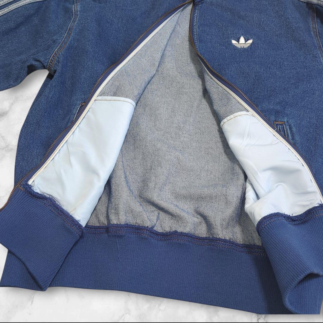 L アディダス adidas デニム トラック ジャケットファイアーバード