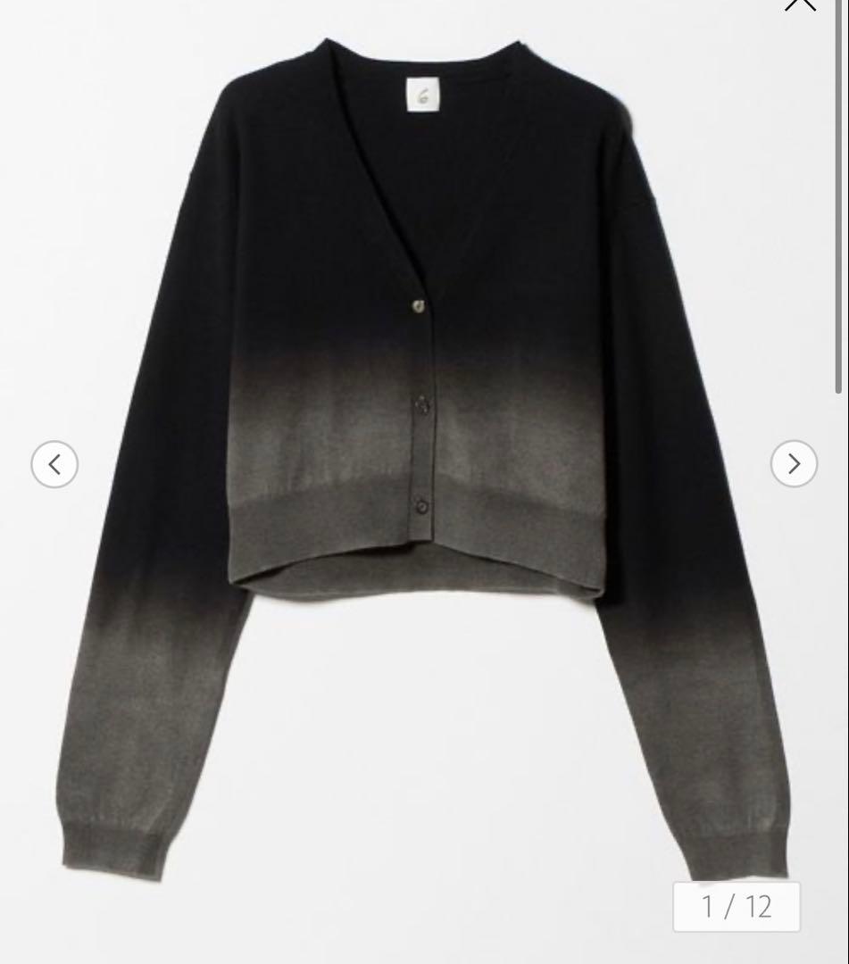 【完売】6 ROKUコットン ウール グラデーション ダイ カーディガン26SS