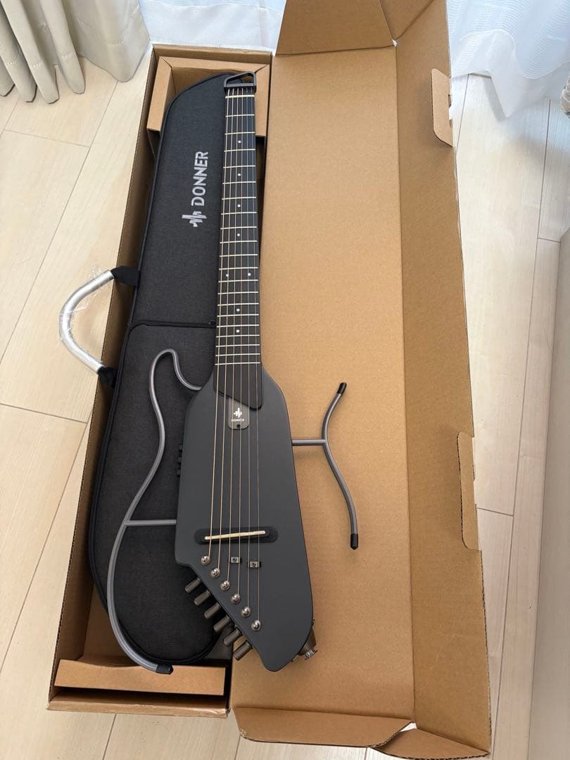 (ほぼ新品) DONNER HUSH-Ｉサイレント•トラベルギター ブラック