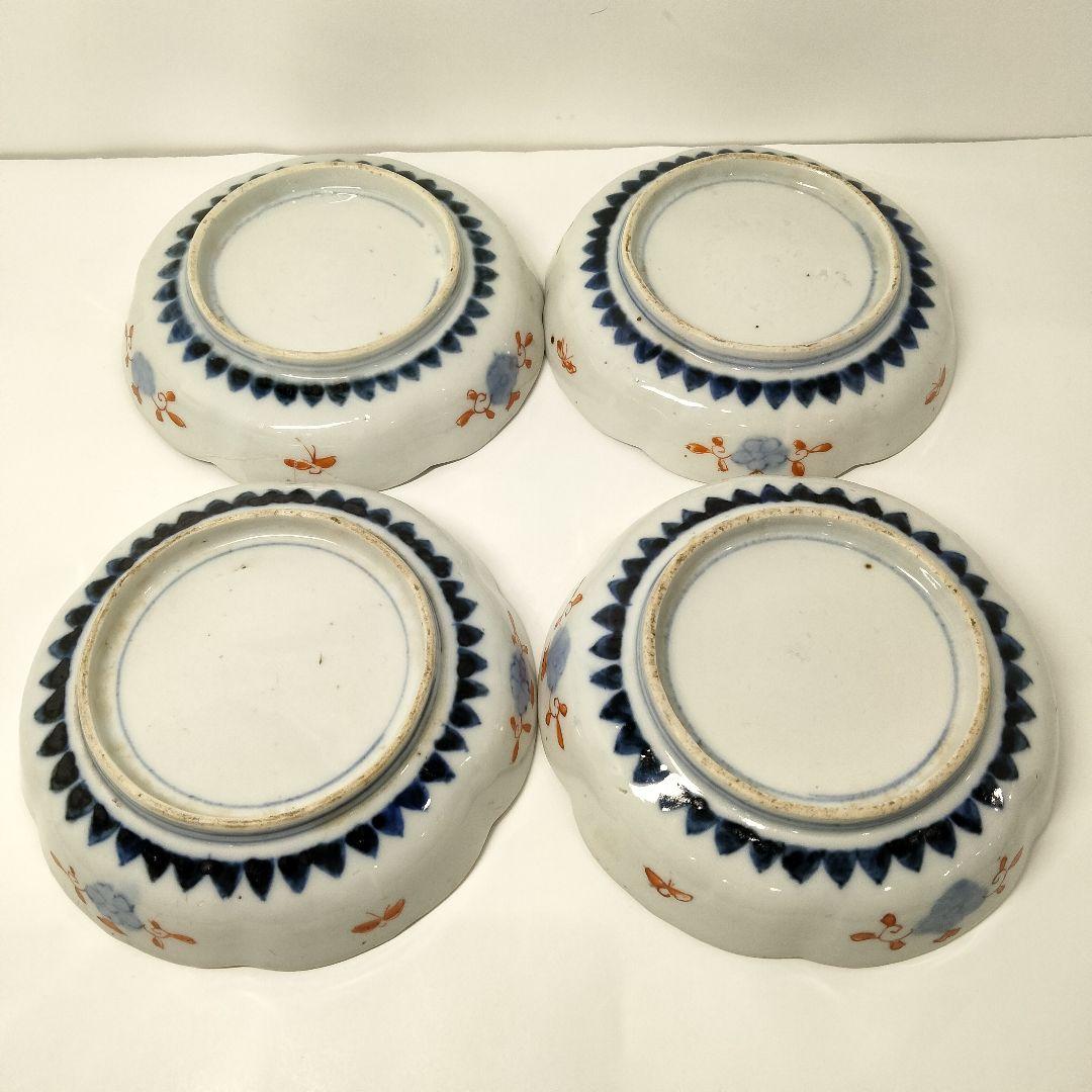 Y323 古伊万里 赤絵 なます皿 10客セット 直径15㎝　II