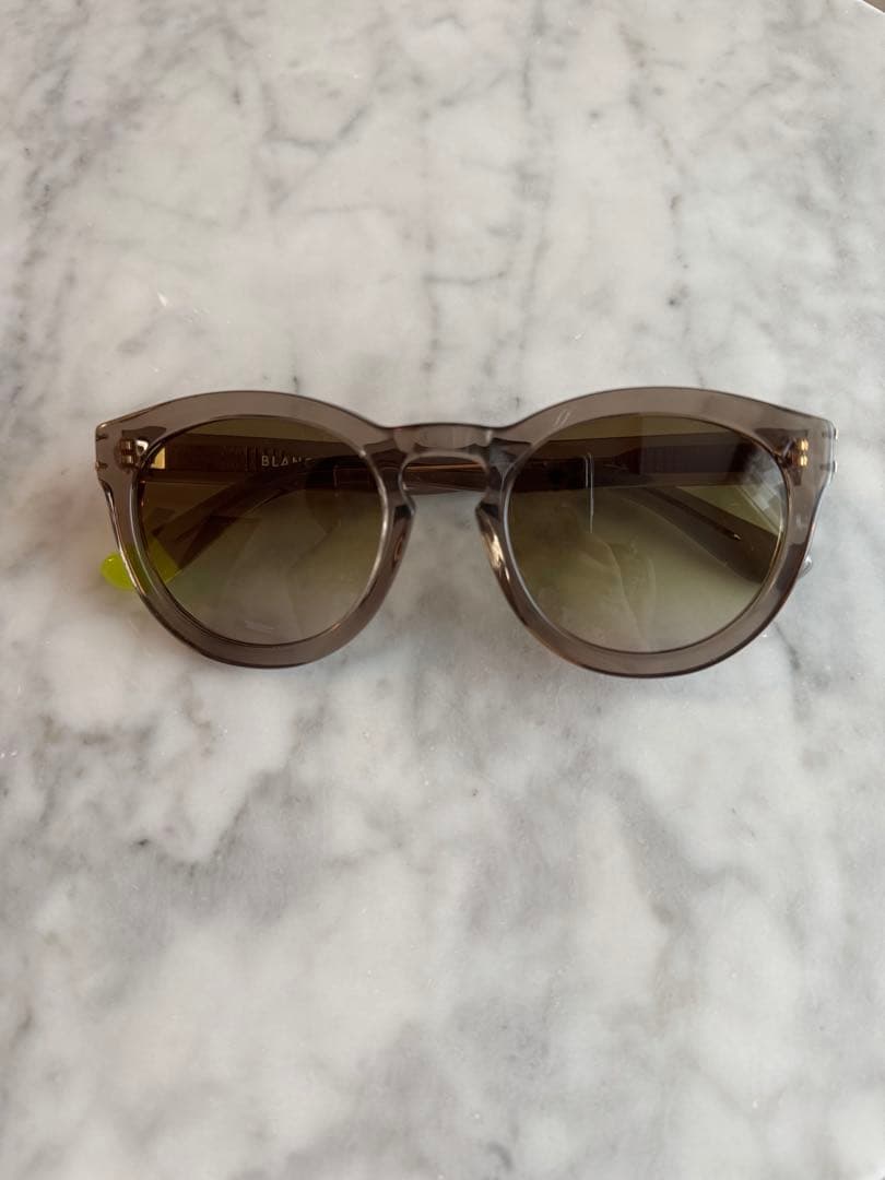 BLANC.. ブランB0007 クリアブラウン ラウンド型サングラス