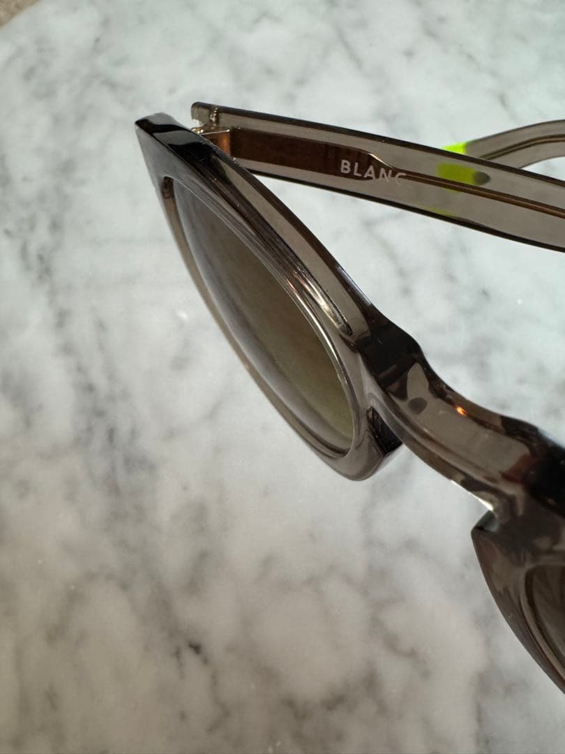 BLANC.. ブランB0007 クリアブラウン ラウンド型サングラス