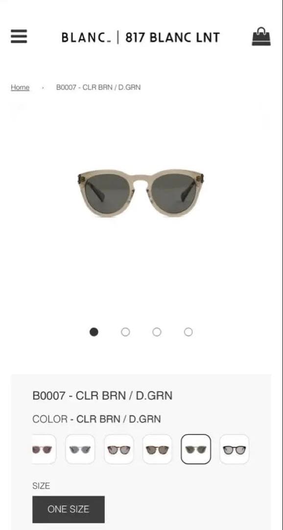 BLANC.. ブランB0007 クリアブラウン ラウンド型サングラス