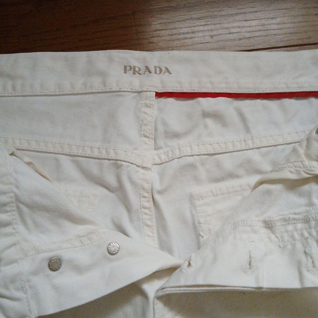 PRADA ホワイト ストレートデニム