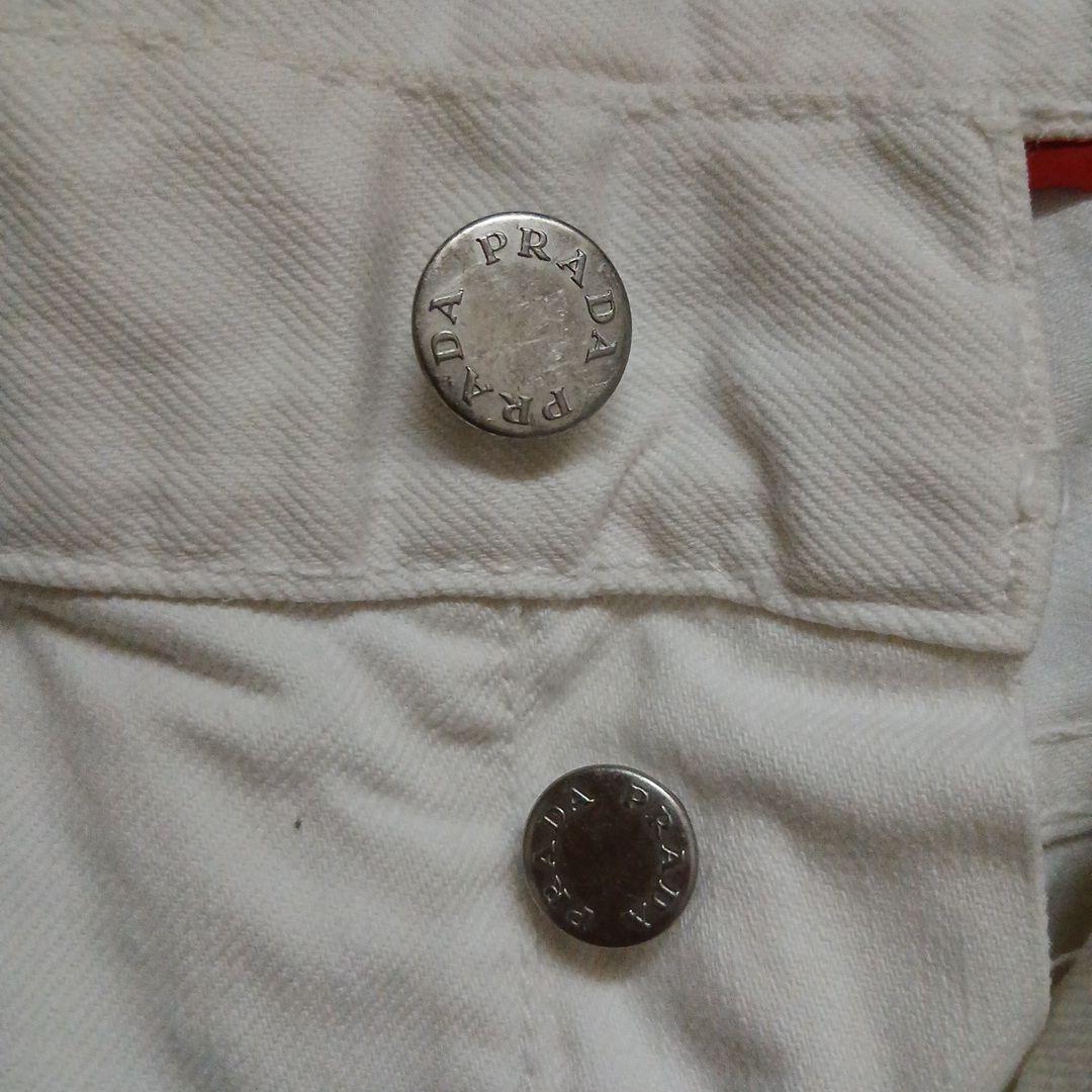 PRADA ホワイト ストレートデニム