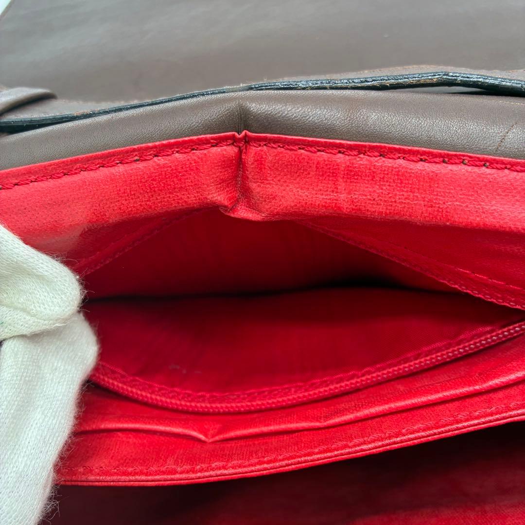 CELINE セリーヌ サークルロゴ ショルダーバッグ ヴィンテージ ブラウン