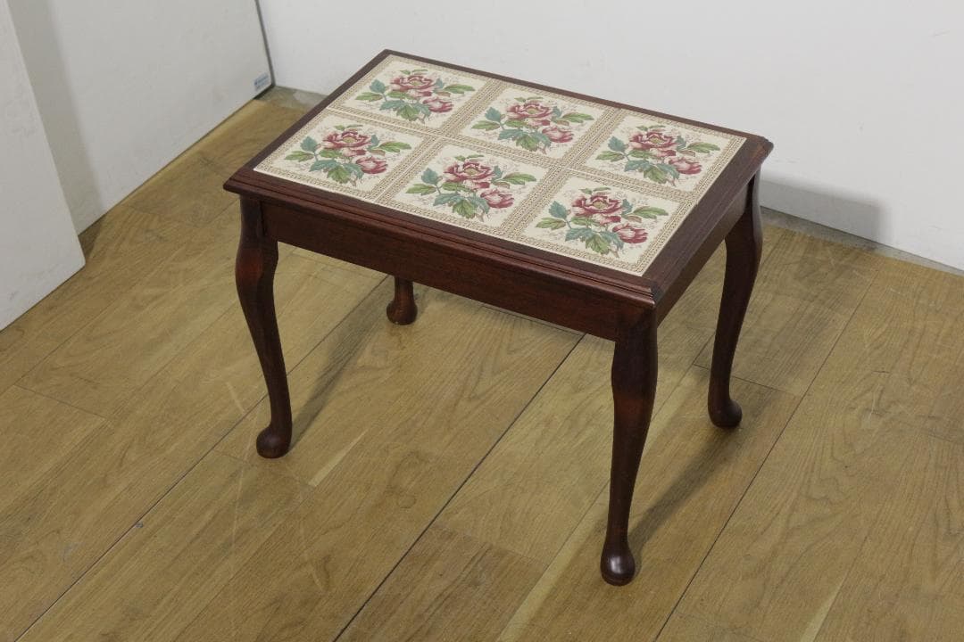 イギリス★タイル天板サイドテーブル★DemainCOLLECTION★木製家具★