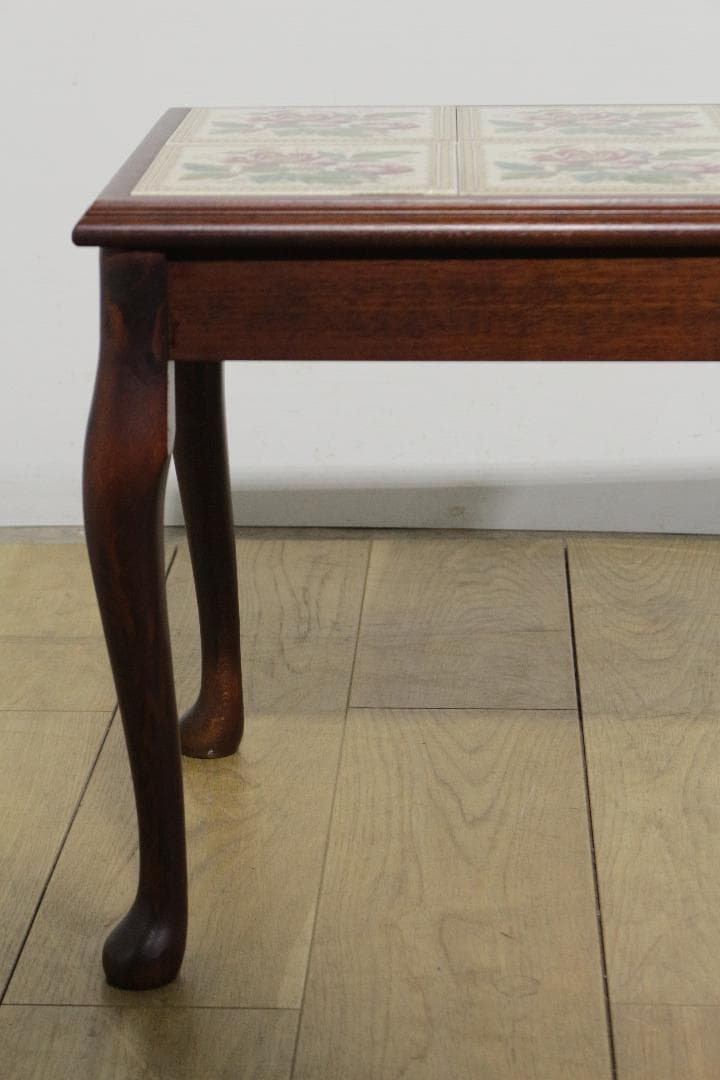 イギリス★タイル天板サイドテーブル★DemainCOLLECTION★木製家具★