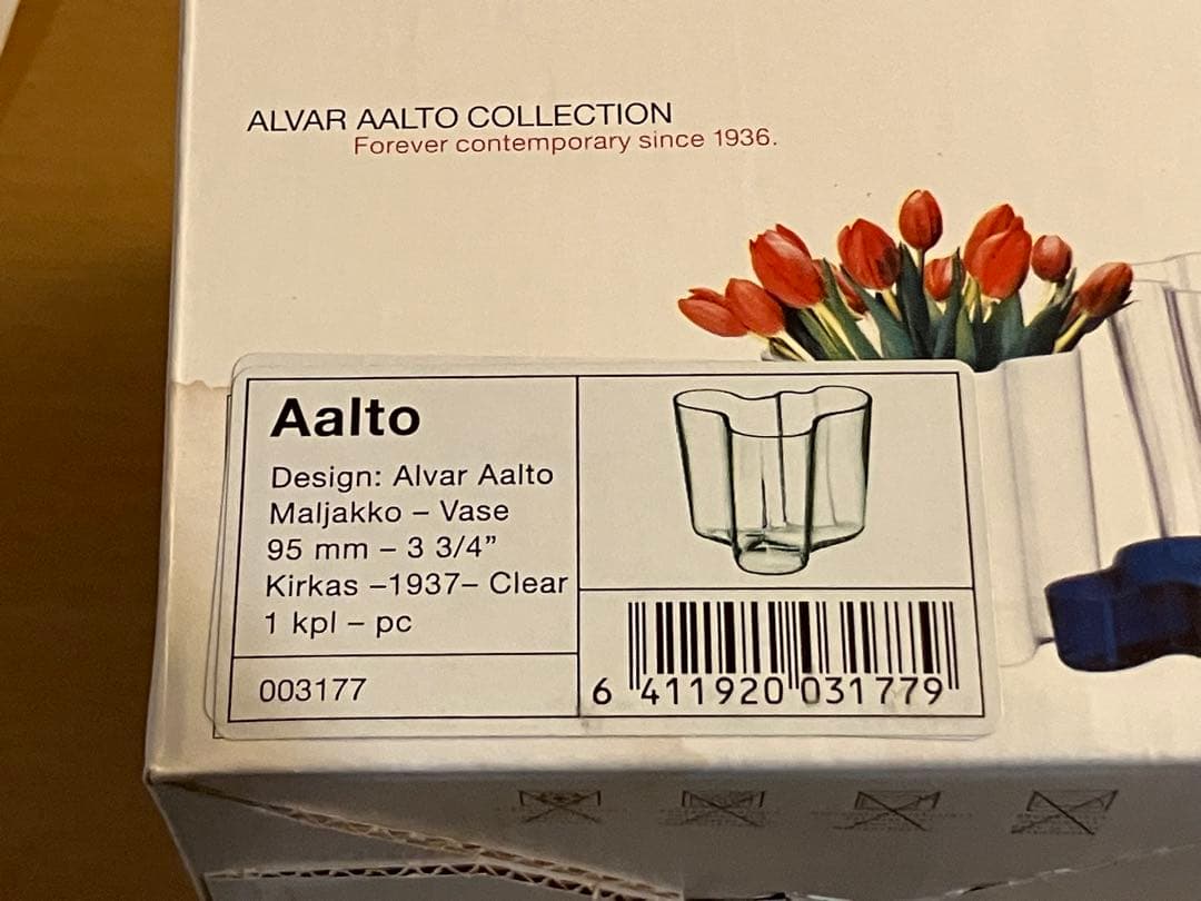 アルヴァ・アアルト　フラワーベース　イッタラ 95ミリ　1937クリア