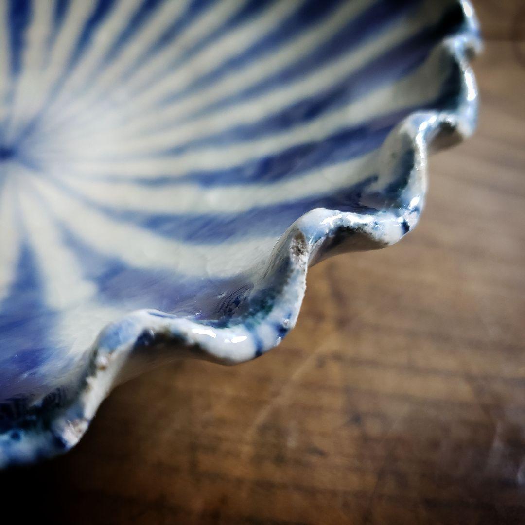 美濃焼　澤窯　可児一広　染十草　皿　4枚　訳あり　欠け　多数