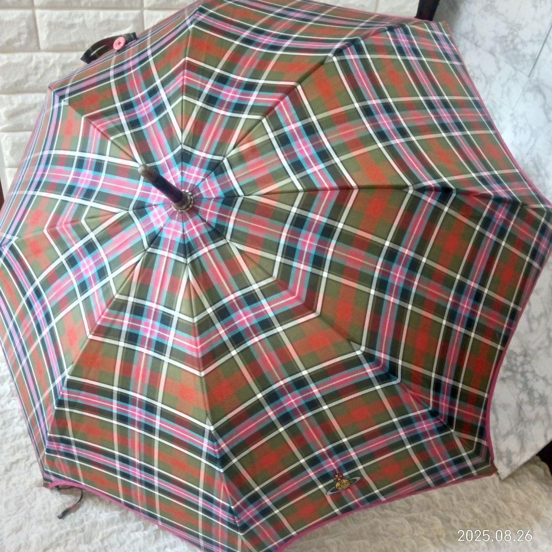 希少　レトロ　ヴィヴィアンウエストウッド　タータンチェック　長傘