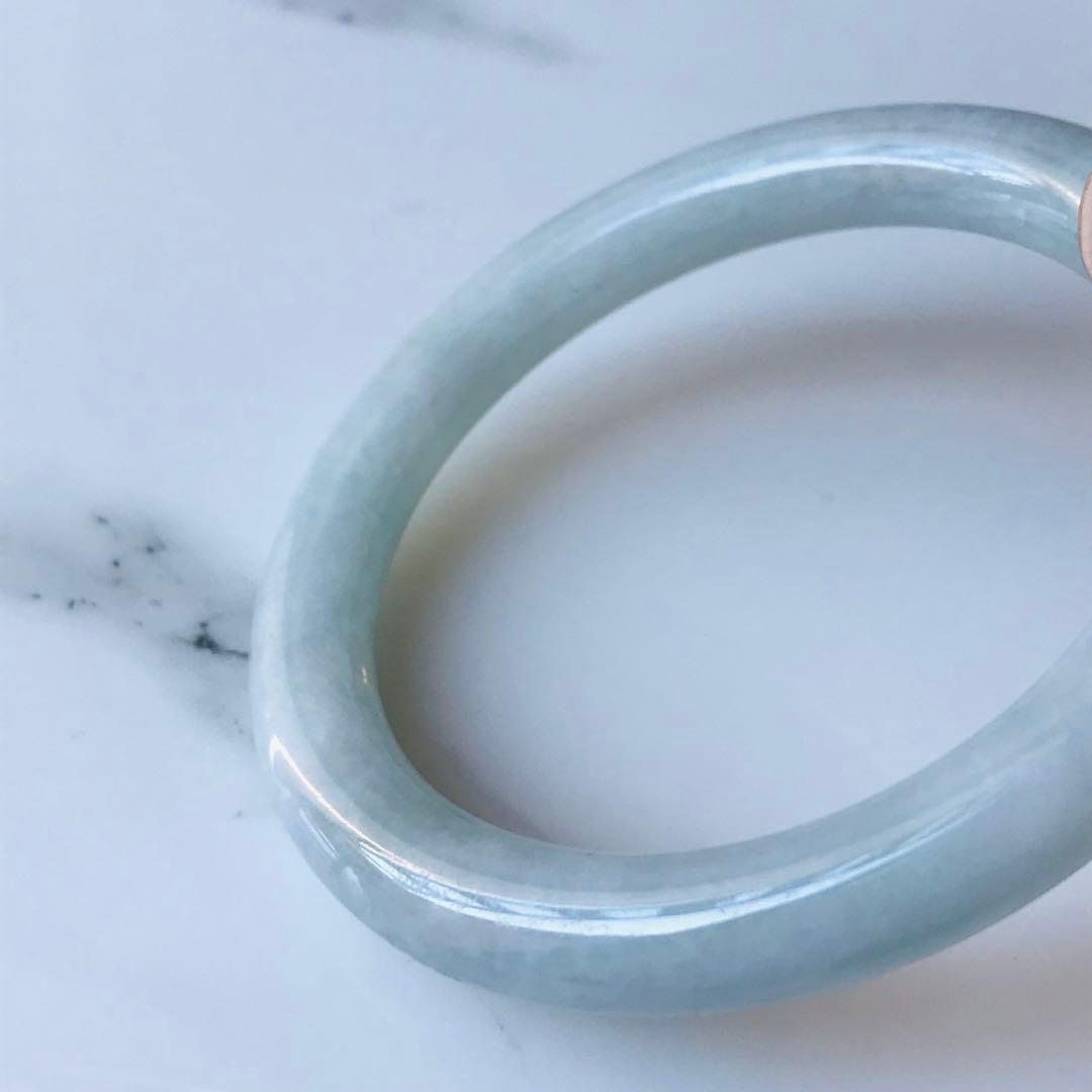 ※専用【B810-047】翡翠　ヒスイ　バングル　ミャンマー産　53.5mm