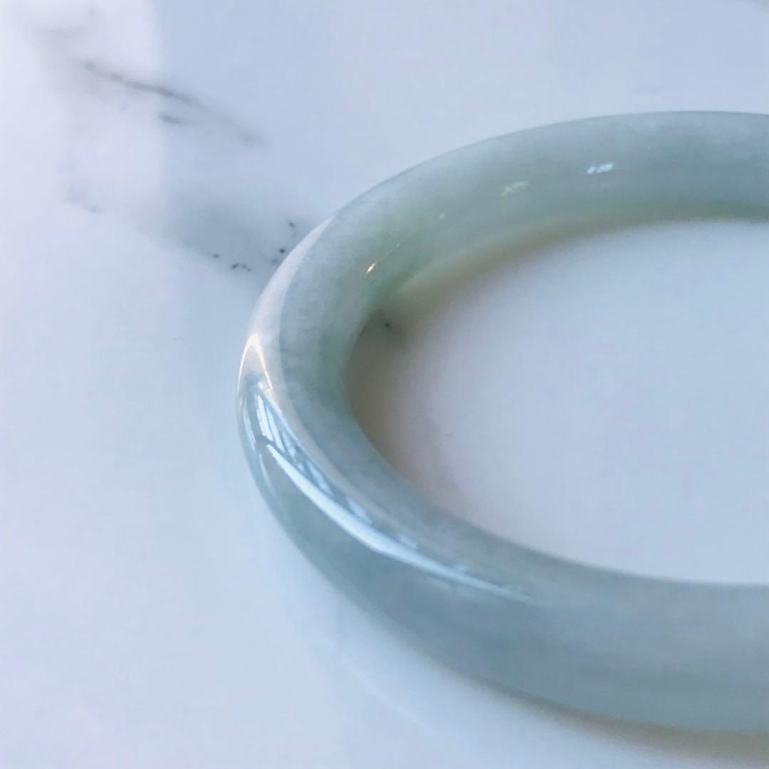 ※専用【B810-047】翡翠　ヒスイ　バングル　ミャンマー産　53.5mm