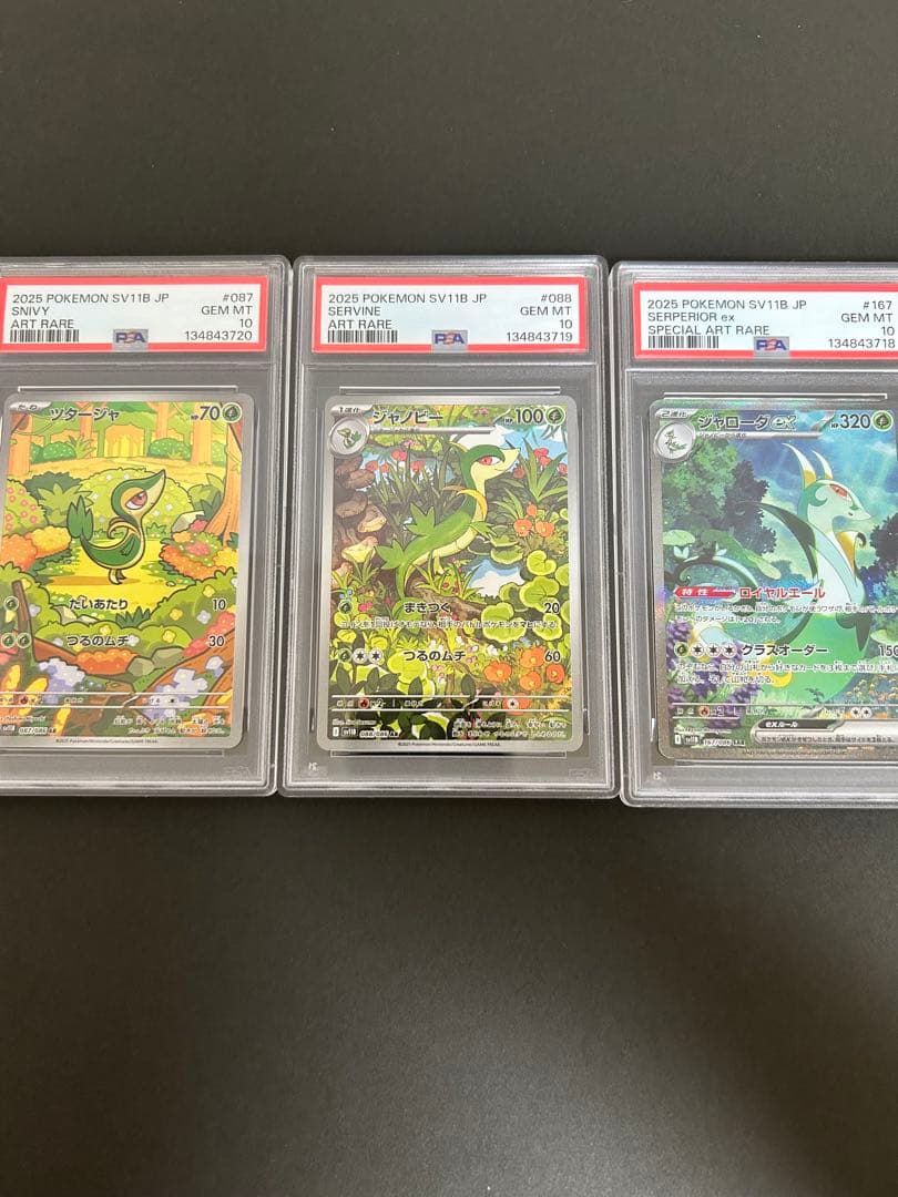 ポケモンカード　ツタージャ、ジャノビー、ジャローダ PSA10 3連番