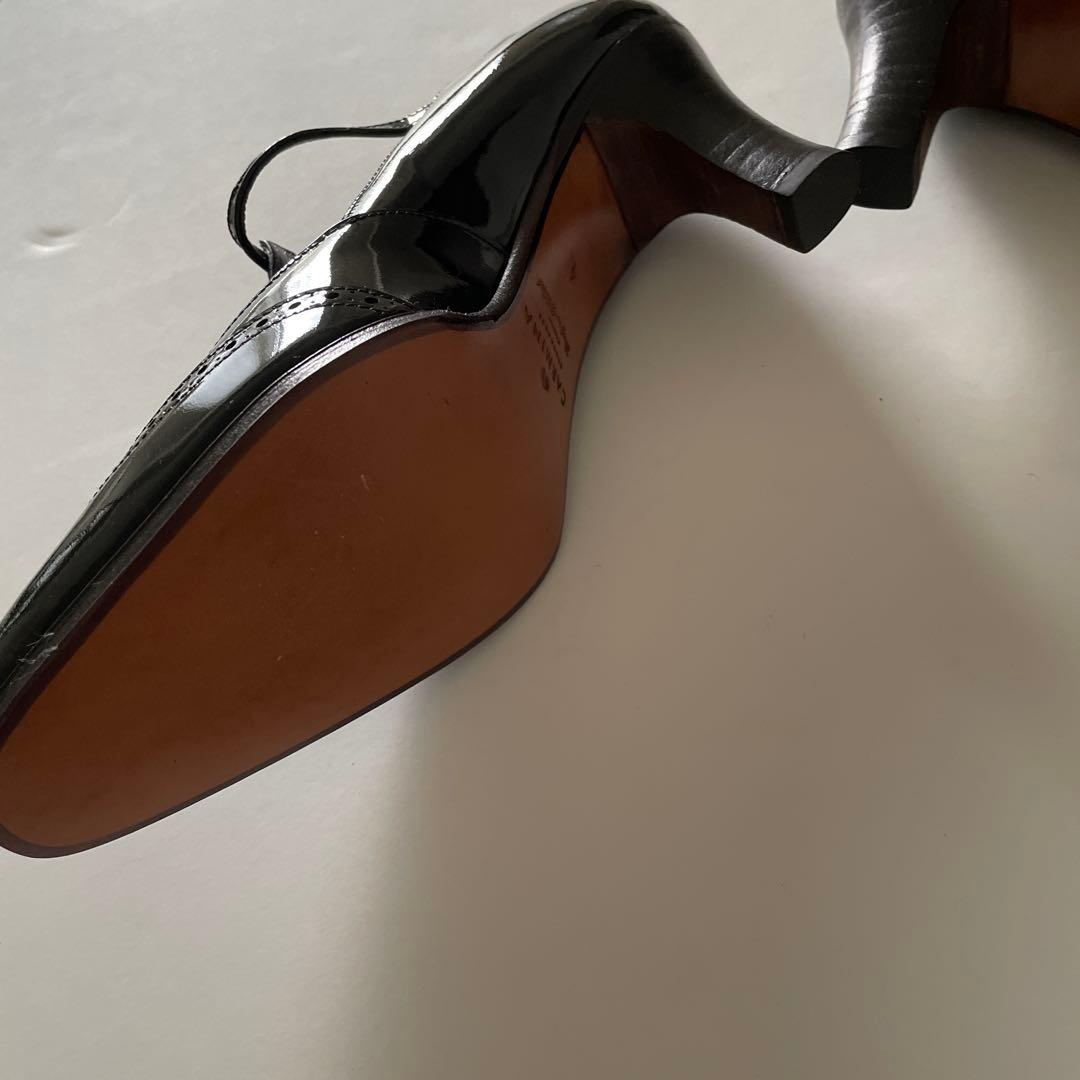 黒エナメル　革靴　CARMINA 23cm ヒール有り