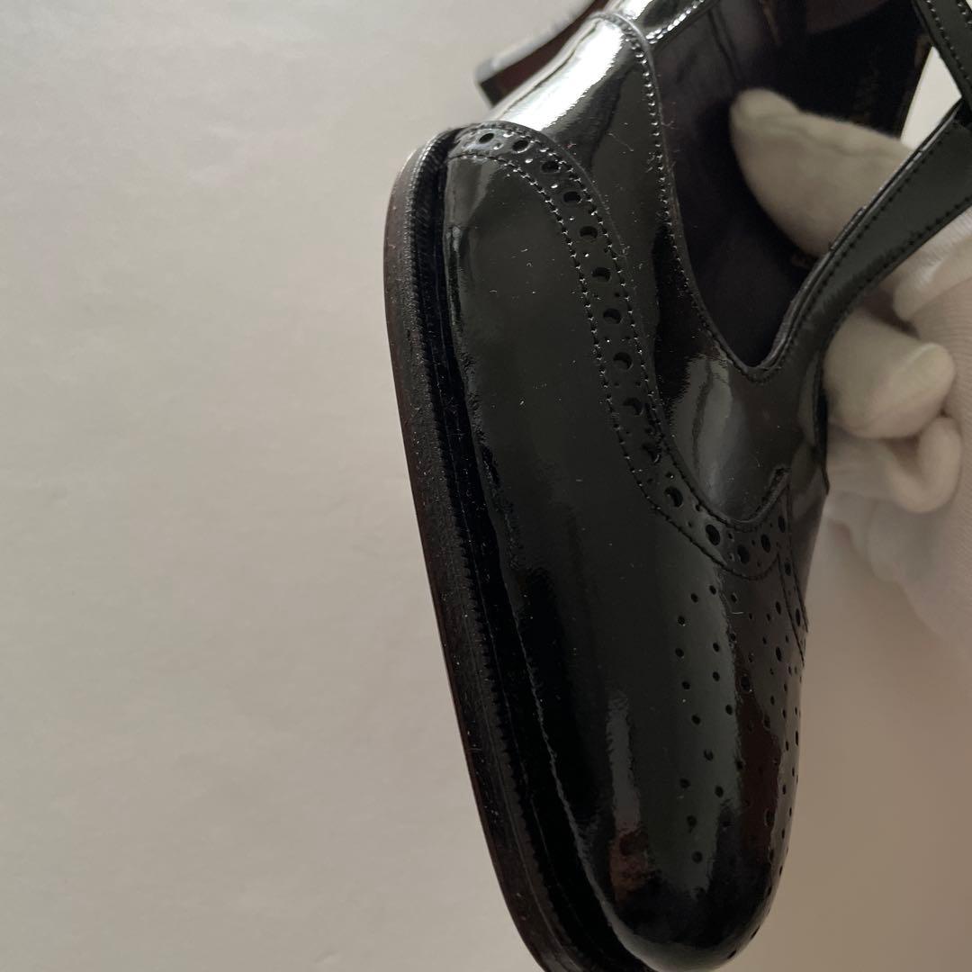 黒エナメル　革靴　CARMINA 23cm ヒール有り