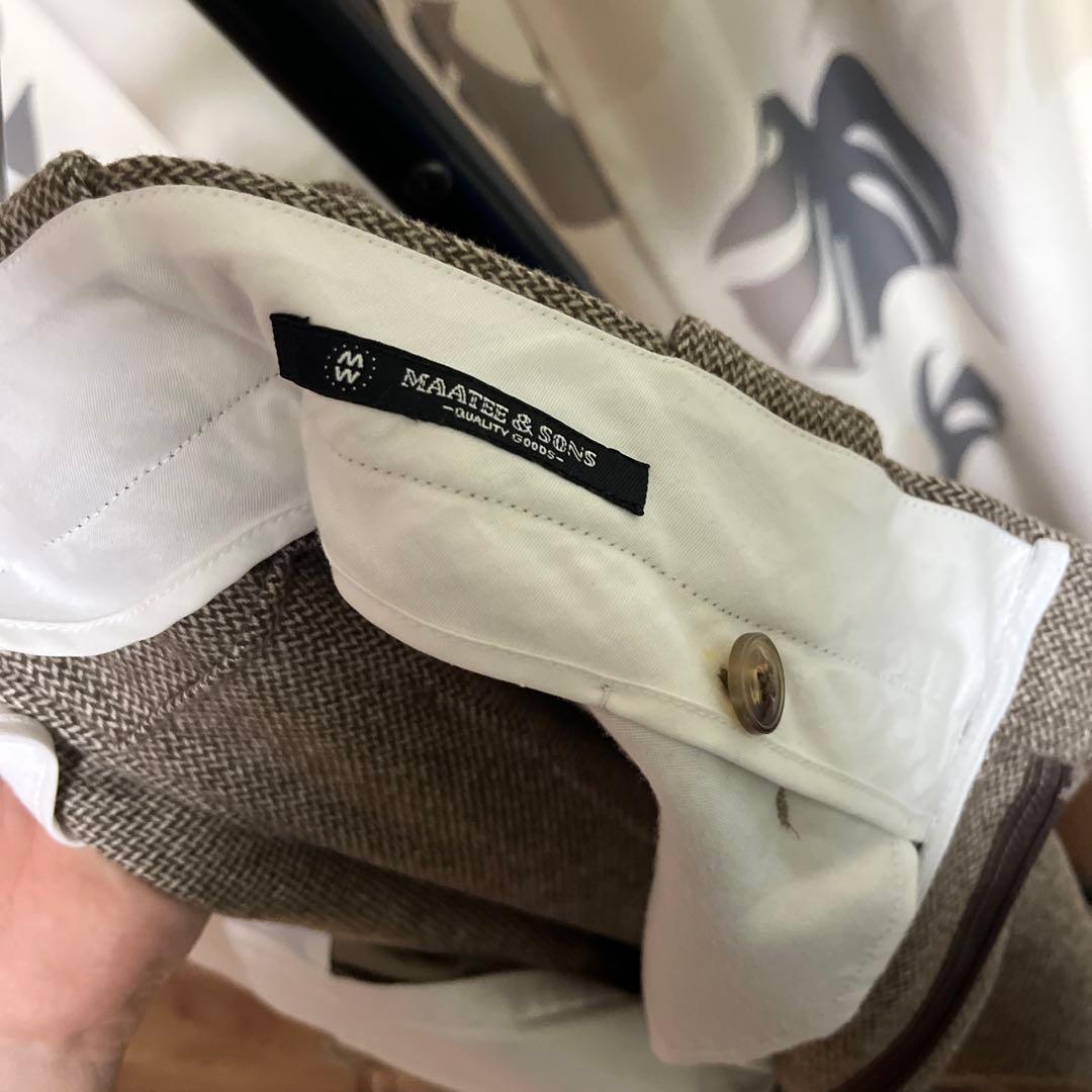 パンツ MAATEE&SONS FLARE-3 \"WOOL HERRINGBONE\"