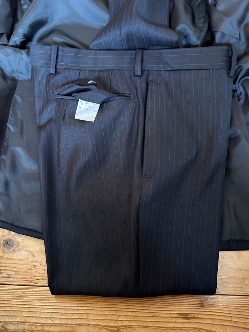 佐*藤様 Mitsumine ネイビー ストライプ ビジネススーツ