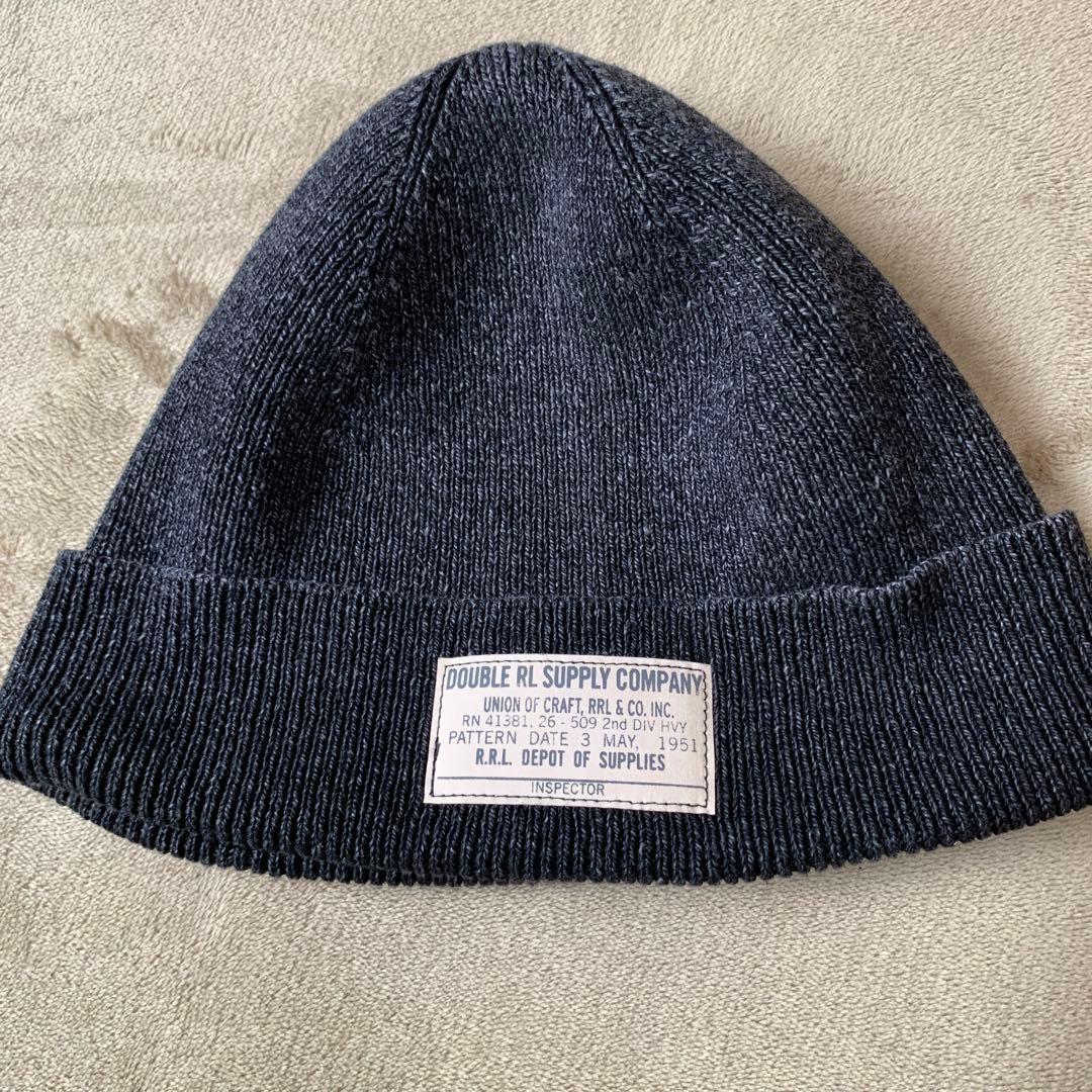 【美品】RRL コットンウォッチキャップ
