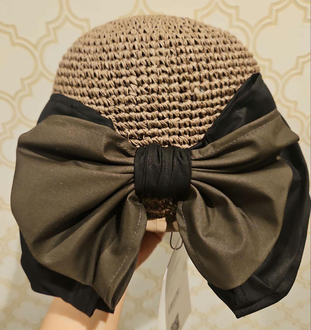 donoban リボンクロッシュハット　グレー