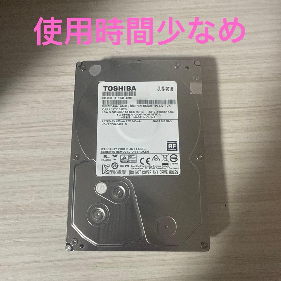TOSHIBA DT01ACA300 3000GB 3.5インチHDD 3TB