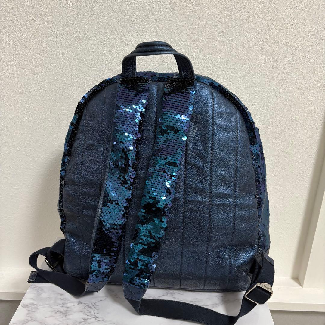 リュック・バックパック Coach blue poppy sequin backpack limited