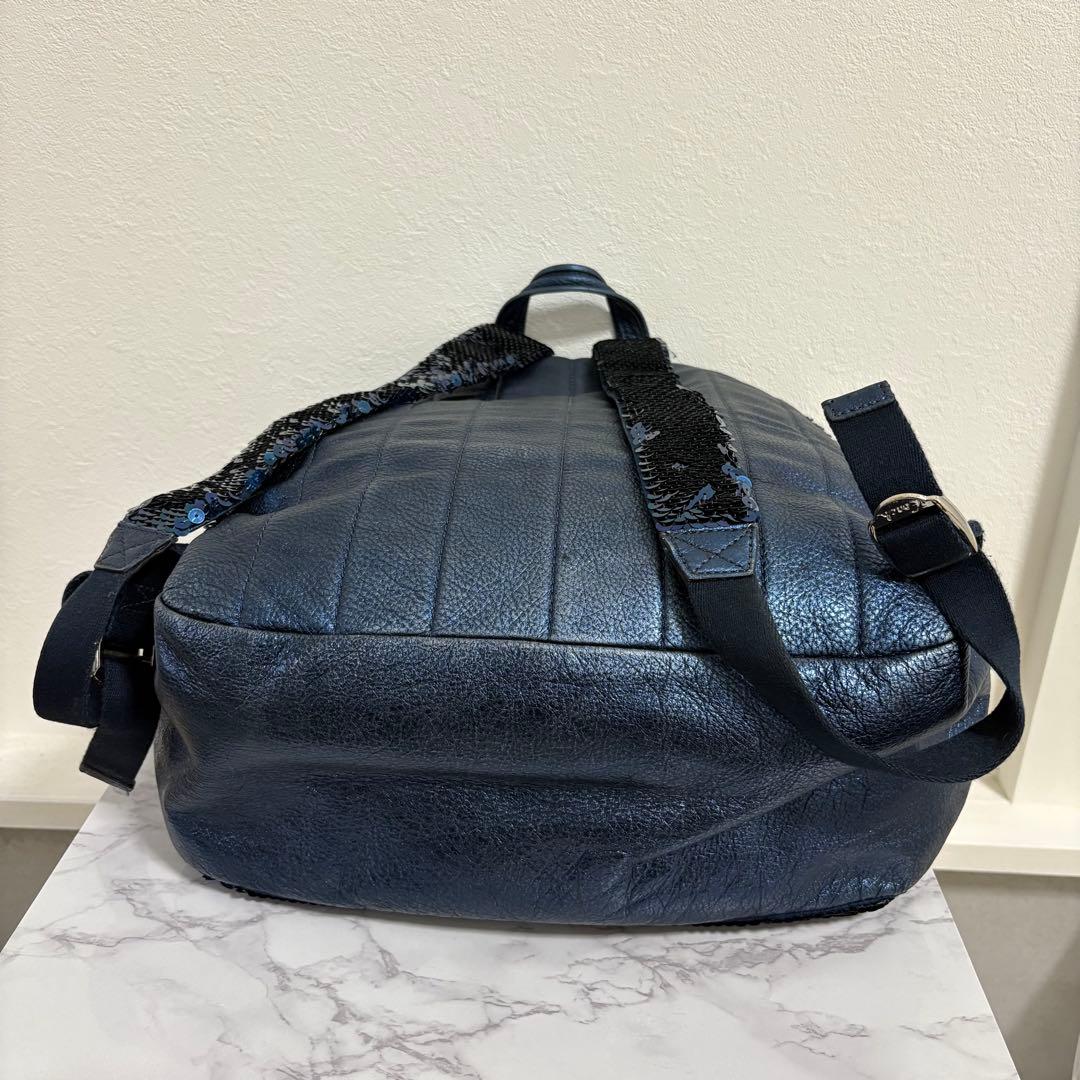 リュック・バックパック Coach blue poppy sequin backpack limited