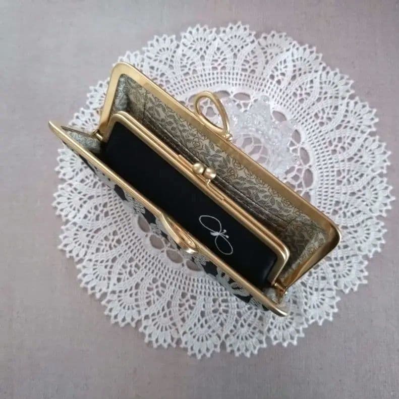 1279 ミナペルホネン pomppia 親子がま口 長財布