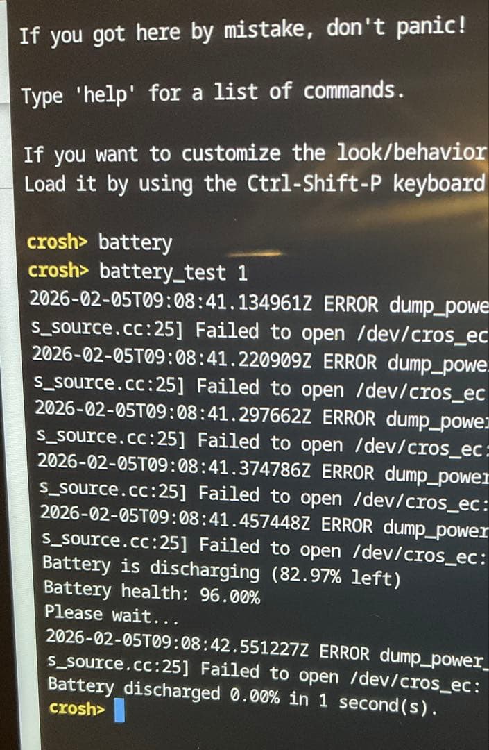 Chromebook Lenovo CT-X636F バッテリー96%か