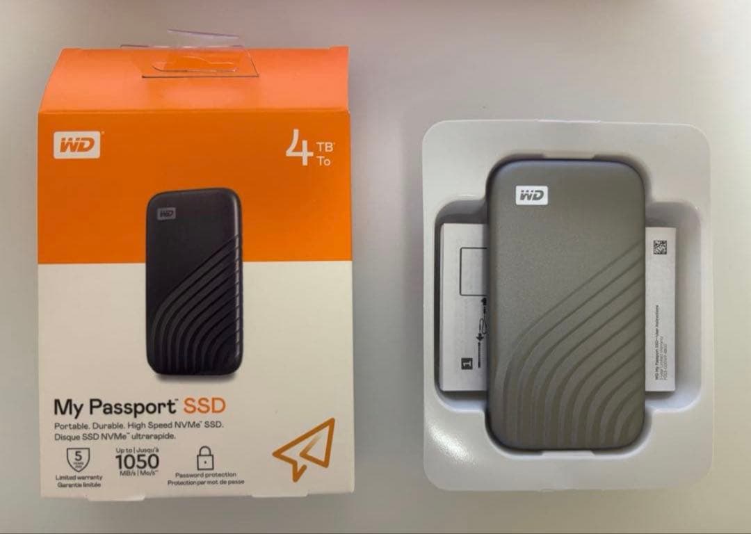 外付けハードディスク・ドライブ WD My Passport SSD 4TB