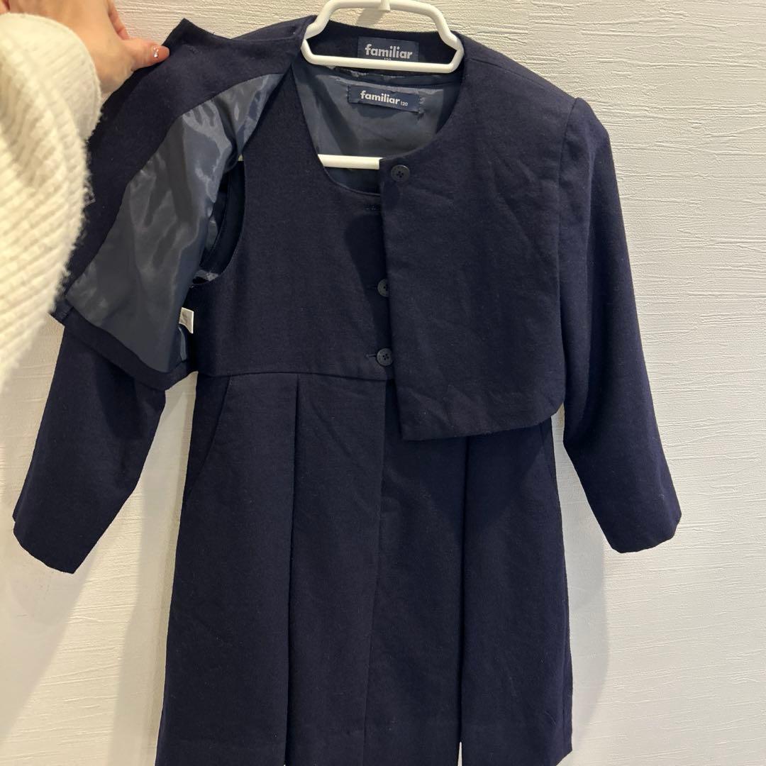 familiar お受験　卒業入園式　フォーマルスーツ　アンサンブル120cm